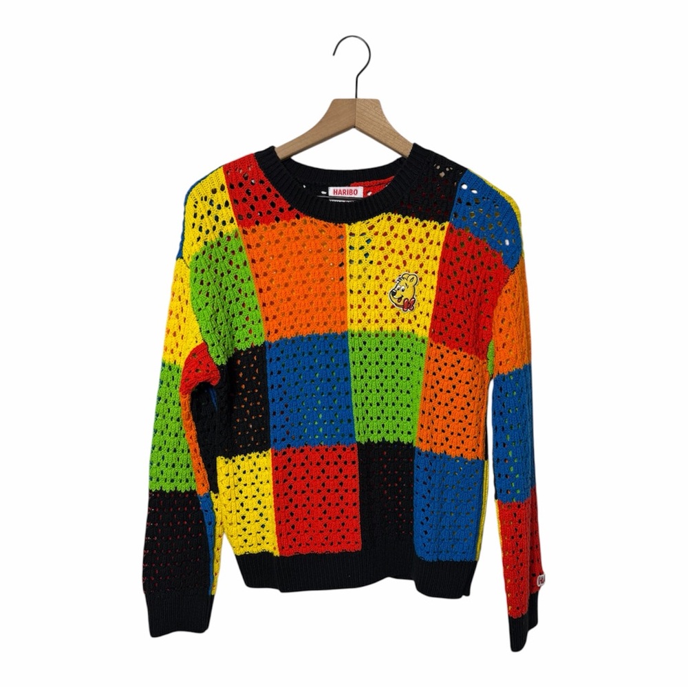 Haribo X Jcpenney Patchwork Knit Sweater M New With Tags
